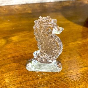 Waterford crystal seahorse figurine glass